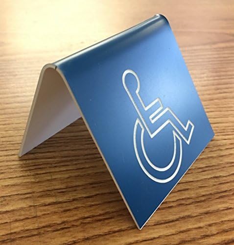 Accessibility Table Sign , Folded ISA Sign