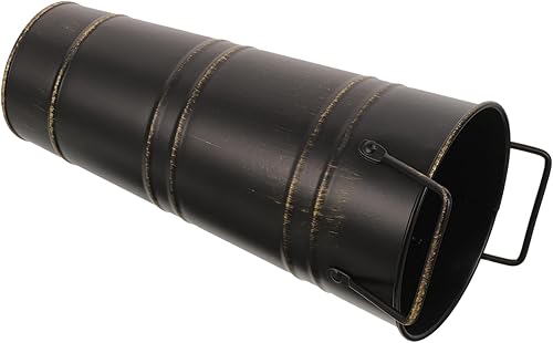 Veemoon Soporte de cubo de flores francesas, pequeño estante de metal para paraguas rústico, jarrón galvanizado para boda, hogar, cocina, mesa,