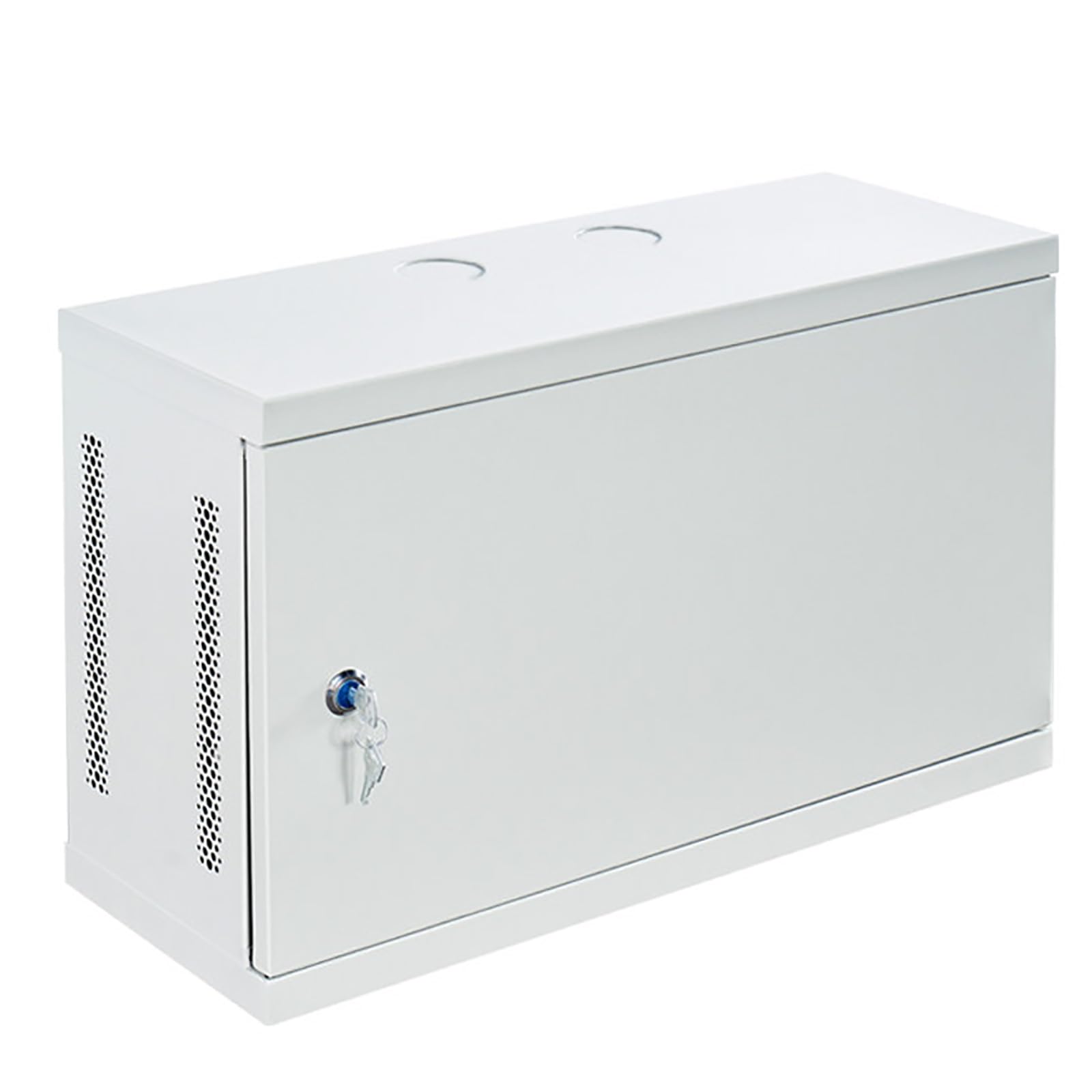 Zewnętrzna Skrzynka Elektryczna, Szafa Sieciowa dla Mediów Strukturalnych, Bezpieczna i Praktyczna z Zamkiem i Wyjściem Kabla(55x12x35 cm/21.7x4.7x13.8 in)