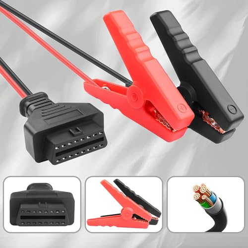 Image of OBD2 Emergency Power Cable,OBD II Female to Alligator Clips 1M