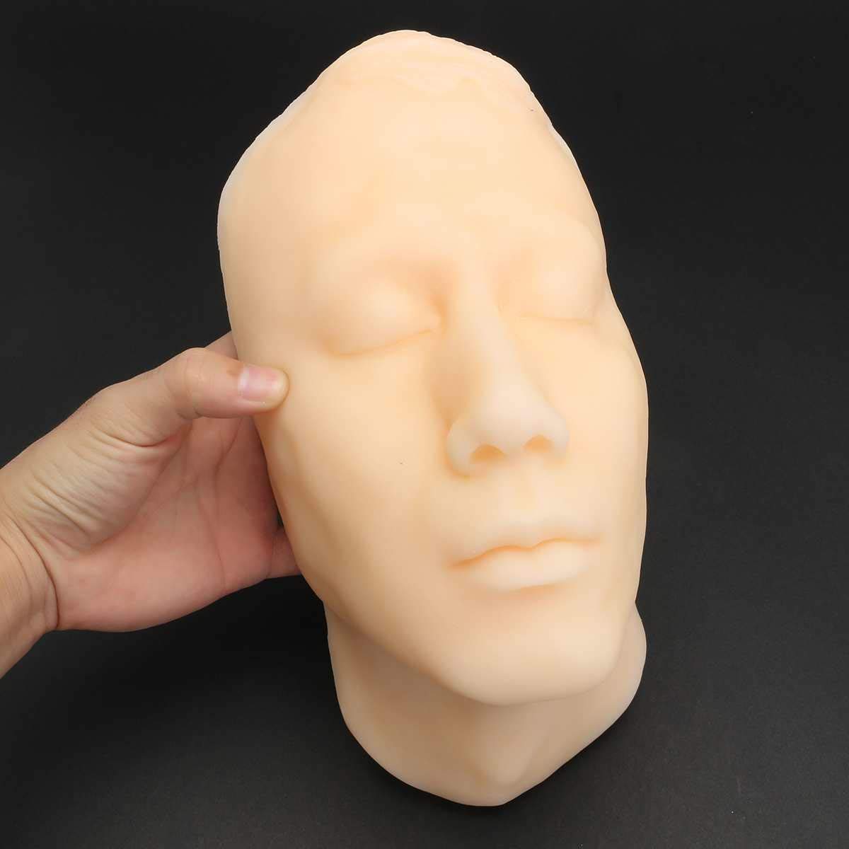 Czaszka praktyka forma do wstrzykiwania głowy, szew skóry model twarzy model silikonowy rekwizyty do nauczania linii rzeźba forma do szkoły, edukacja edukacyjna praktyka nauczania szwów twarz model gł