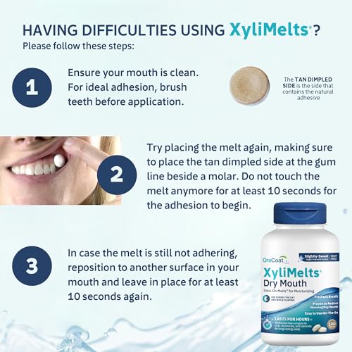 Oracoat Xylimelts Dry Mouth Relief Oral Adhering Discs thumb #2