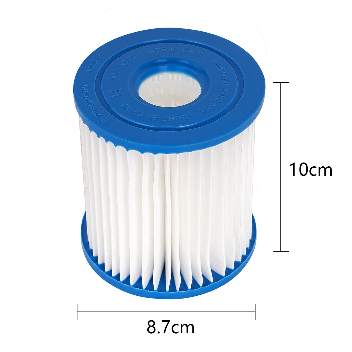 Lot de 4 filtres de Rechange pour Intex Piscine Cartouche de Filtre Type H 29007E,pour Filtre Pompes 28601, 28602