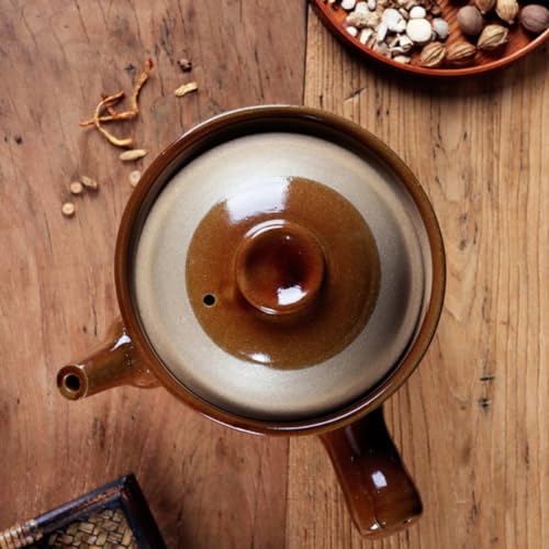 Luxshiny 1 Unidade Pote De Remédio Caçarola Com Kyusu Bule De Cerâmica Panela De Sopa Chinesa Caçaro