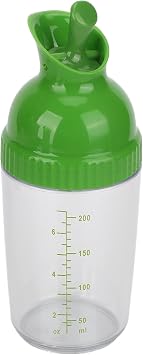 Salad Dressing Mixer Bottle, 200ml Salad Dressing Shaker Salad Dressing Container Prevent Leakage Salad Dressing Jar with Lid for Kitchen Storage Containers Green