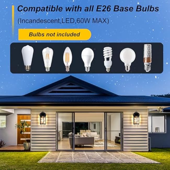 Outdoor Wall Lights Black Lantern Sconce Lighting SIZE-S