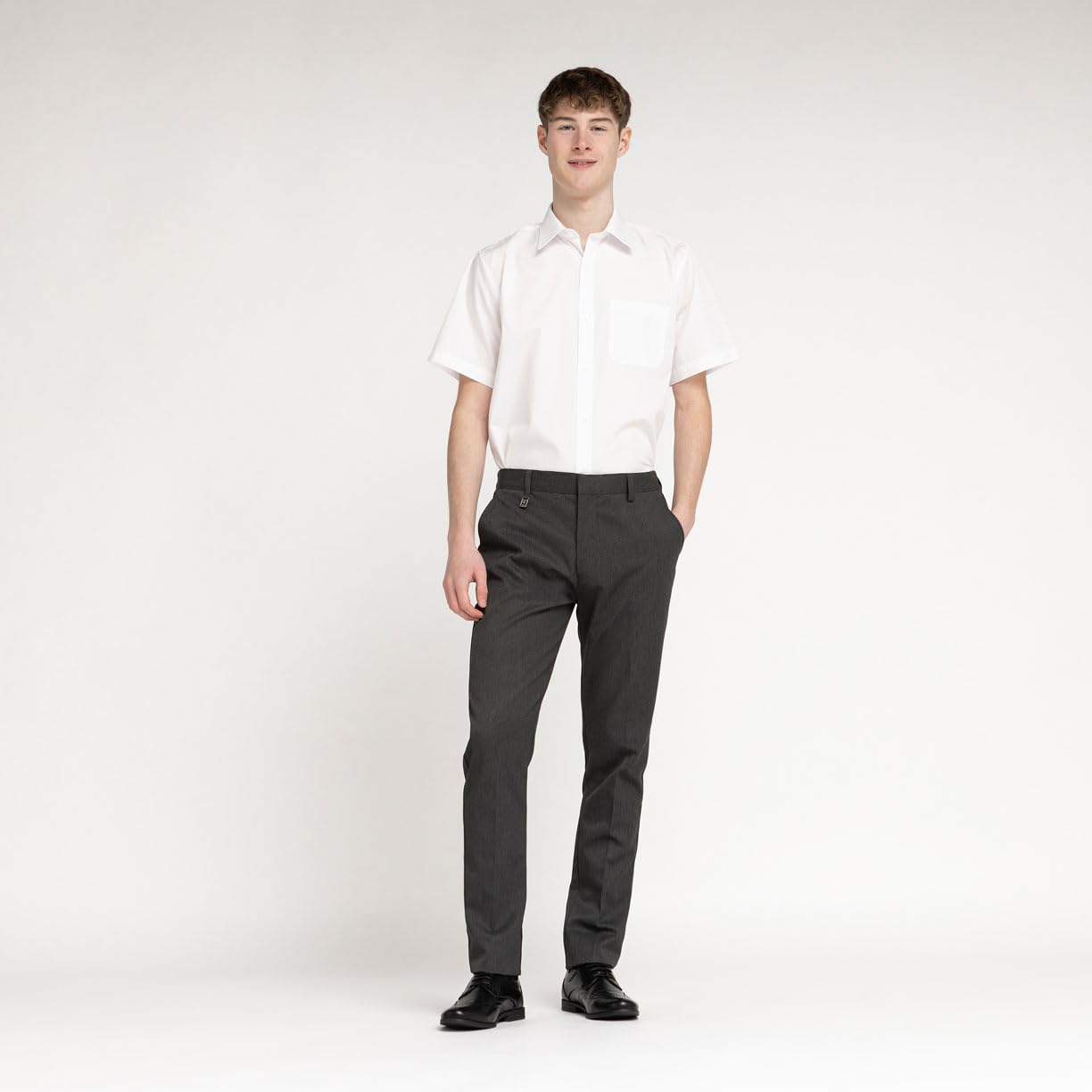 ZECO Boys School Short Sleeve, Non Iron Shirt - Twin Pack