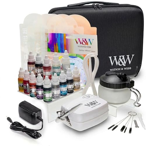 WATSON & WEBB Airbrush Kuchen Dekorations Set mit 13 Farben