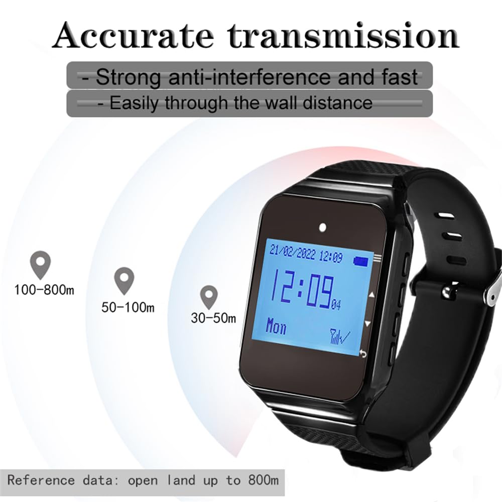 Restaurante Buscapersonas, Wireless Camarero Servicio de Atención al Cliente Sistema de Llamadas Reloj Receptor Botón de llamada (SU-R169-C03(1 * 10))