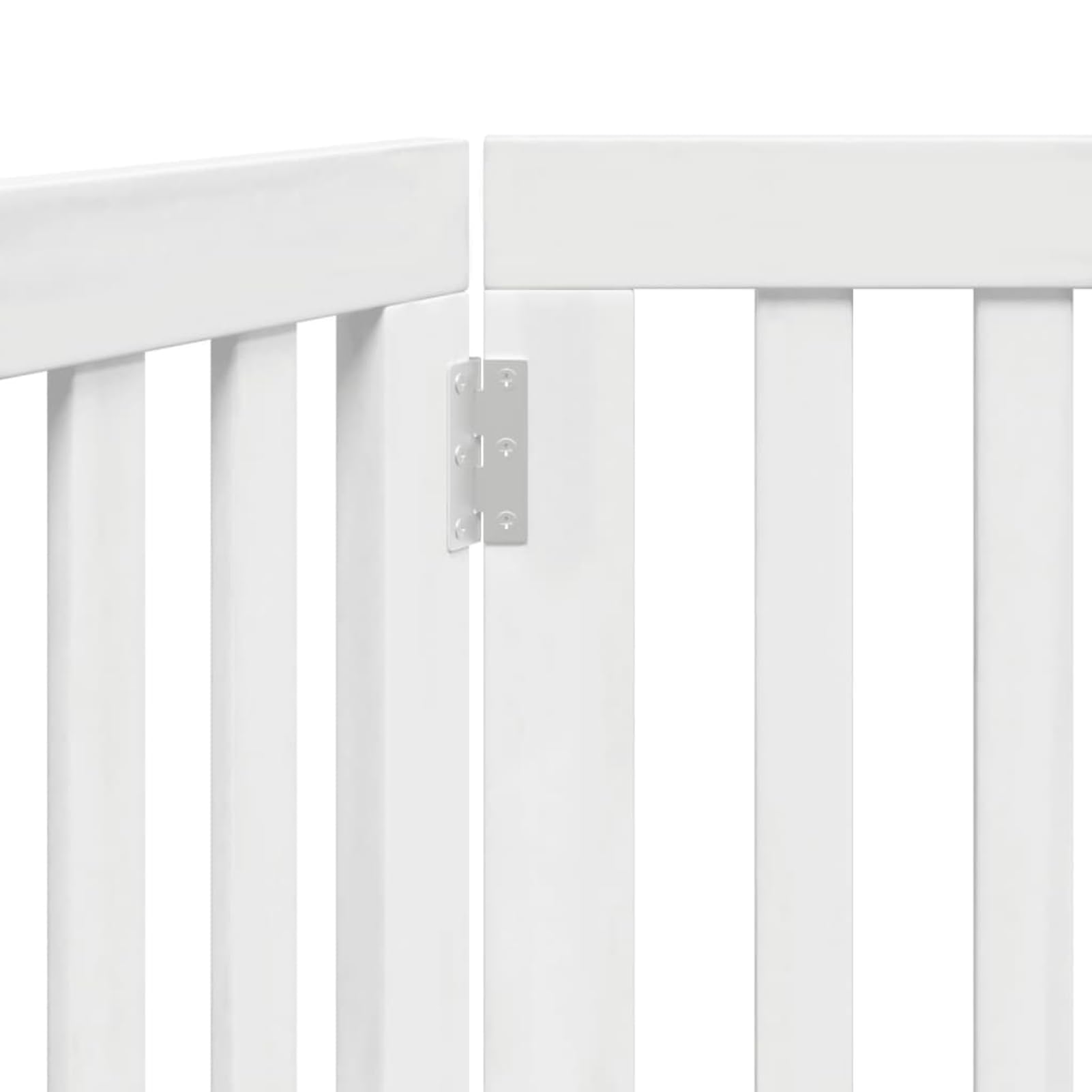 Gecheer Puerta para Perros Plegable 2 Paneles Madera álamo Blanca 160cm Modelo LYKQY-352250ES