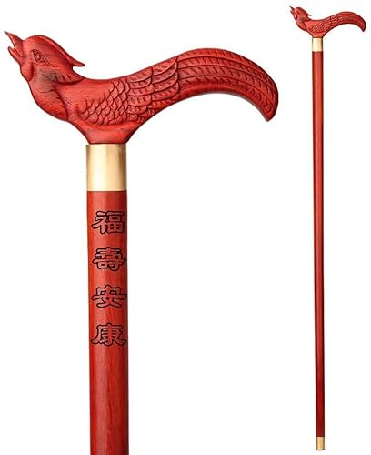 SilteD Canne de Marche en Bois pour Personnes âgées, béquilles en séquoia, poignée en Bois Massif, idéale pour Les Hommes ou Les Femmes ayant Une Vie Active en Plein air