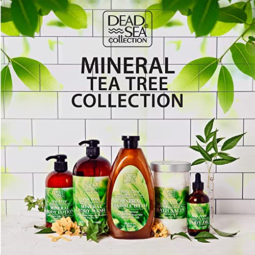 Dead Sea Collection Body Oil For Dry Skin - Tea Tree & Vitamin E, A, D Moisturizing Oil - Anti-Aging And Skin Elasticity Support - (4 Fl.oz) #TOP7