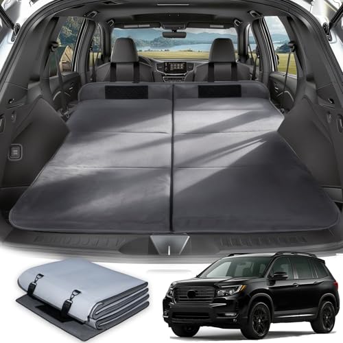 Image of Car Bed for Honda Passport, Foldable Non-Inflatable Soft Foam Camping Mattress, Thickened Portable SUV Trunk Sleeping Pad, Air Mattress Upgrade for Camping & Travel Essentials, Outdoor Sleeping Bed