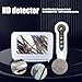 Peiiwdc Skin Hair Analyzer,Scalp Hair Follicle Detector 5Inch LCD Screen Digital Skin Diagnosis Scanner System,Rechargeable Hair Analyser 50/200 Times Magnification