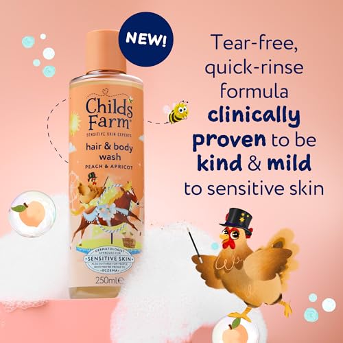 Childs Farm Kids Hair & Body Wash, Peach & Apricot, 250 ml (Pack of 1) - Image 2