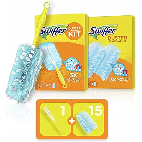 Swiffer Staubmagnet (Handgriff + 15 Tücher) Staubwedel ideal gegen Staub, Tierhaare & Allergene Cover