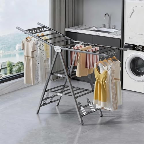 El Mejor Listado de secadora ropa los 5 más buscados. 44 Vabches Tendedero Plegable 3 Niveles, Tendedero de Ropa con Ruedas, Secadora de Ropa para Interior y Exterior, Acero Inoxidable, Fácil Instalación y Almacenamiento