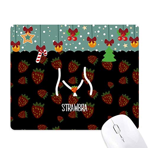 Tapis de souris drôle de fraise rouge résistant aux glissements