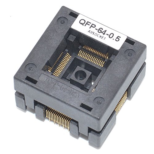 qfp64-05 socket ic burn-in tesing socket otq-64-05-01 05mm pitch 10x10mm ic dimension open-top socket soldering versionqfp64