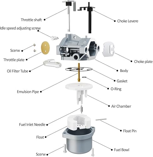 Miniatura 2 de Carbman 590399 Repuesto de carburador para cortacésped 21A707 21R707 21R777 21A907 21A977 Motor Carb con juntas 796077