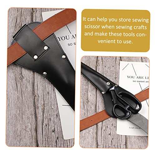 Funda de cuero para tijeras de coser con protector de PU elegante 5