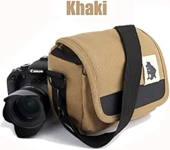 SLR Camera Shoulder Bag SLR Canvas Camera Bag Lens Bag Shockproof Digital Camera Bag-Tan SLR Camera Shoulder Bag SLR Canvas Camera Bag Lens Bag Shockproof Digital Camera Bag-Tan