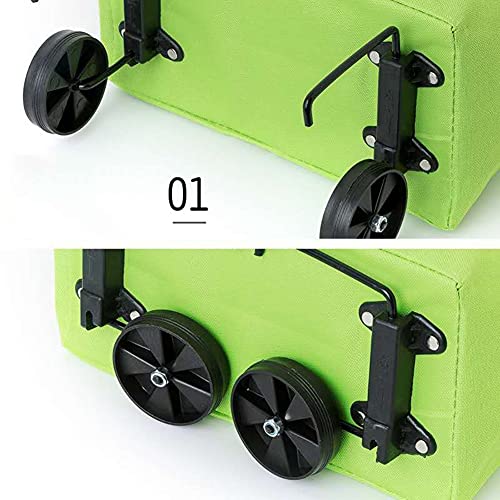 Oxford Cloth Folding Shopping Bag, EFINNY 1 Pc Solid Farbe Einkaufstrolley Tasche Rolling Shopping Bag, faltbar, leicht… – Bild 4