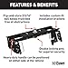 CURT 60732 Double Lock Gooseneck Hitch, 2-5/16-Inch Flip-Over Ball 30K, Fits Select Dodge, Ram 2500, 3500