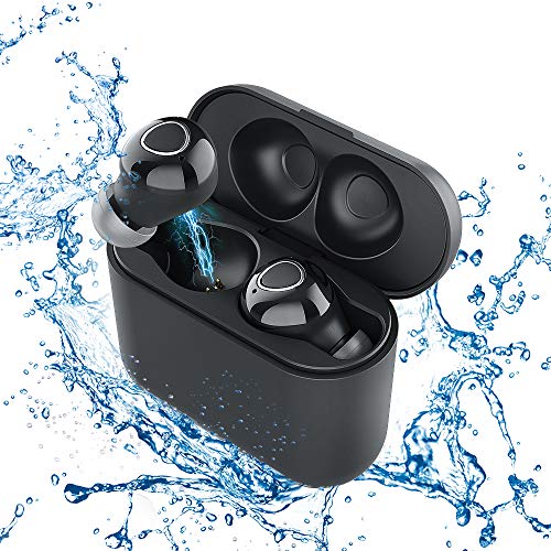 Langsdom T9 TWS Bluetooth 5.0 Écouteurs intra-auriculaires sans fil IPX5 Écouteurs de sport étanches avec microphone HD (noir)