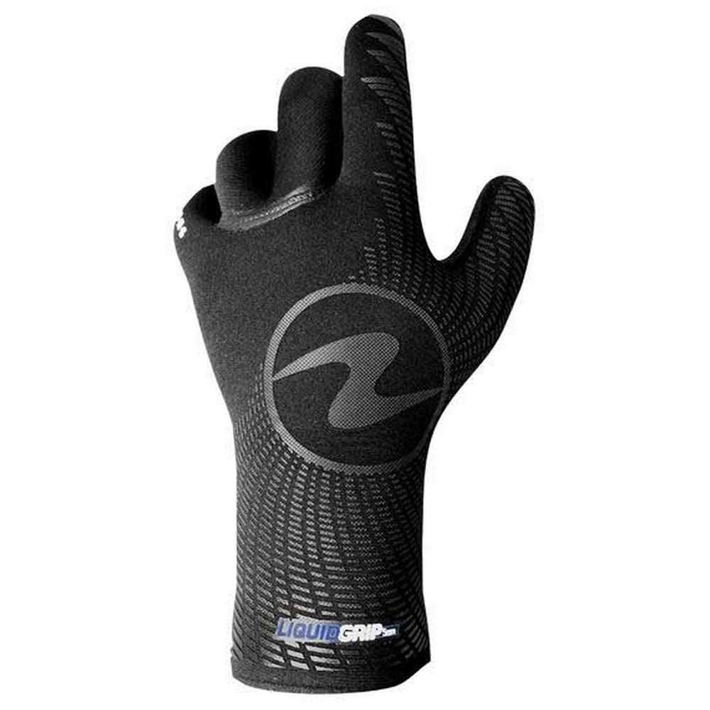 Aqualung Liquid Grip 5 mm Neoprenhandschuh Tauchhandschuh, Schwarz, Gr.- Large