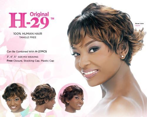 Harlem 125 Human Hair 29 Pcs Weaving Hair (1B (Off Black))