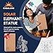 GIGALUMI Solar Garden Decor Watering Elephant Statues Outdoor, Birthday Gifts for Women Mom Grandma Senior Elder, Elephant Ornament for Balcony, Garden, Patio, Yard, Lawn (Constant Lights Only)