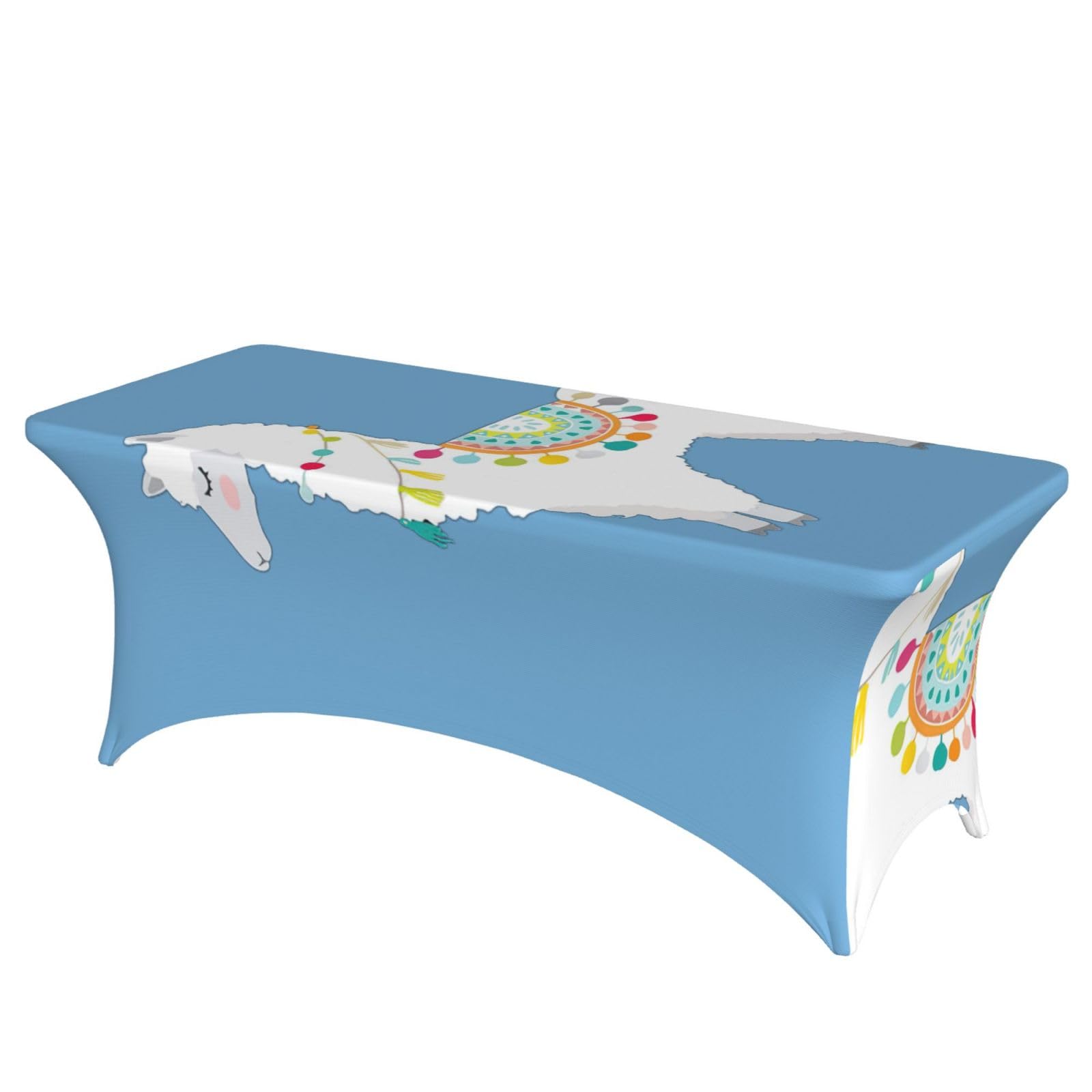 Nappe extensible facile à nettoyer à motif lama rigolo