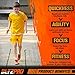 Bltzpro Football & Soccer Training Equipment - 12 Cones & 20 ft Agility Ladder speed Practice kit for Kids and coaches - Conditioning & footwork workout gear -With 2 Bags & Agility Drills eBook-orange