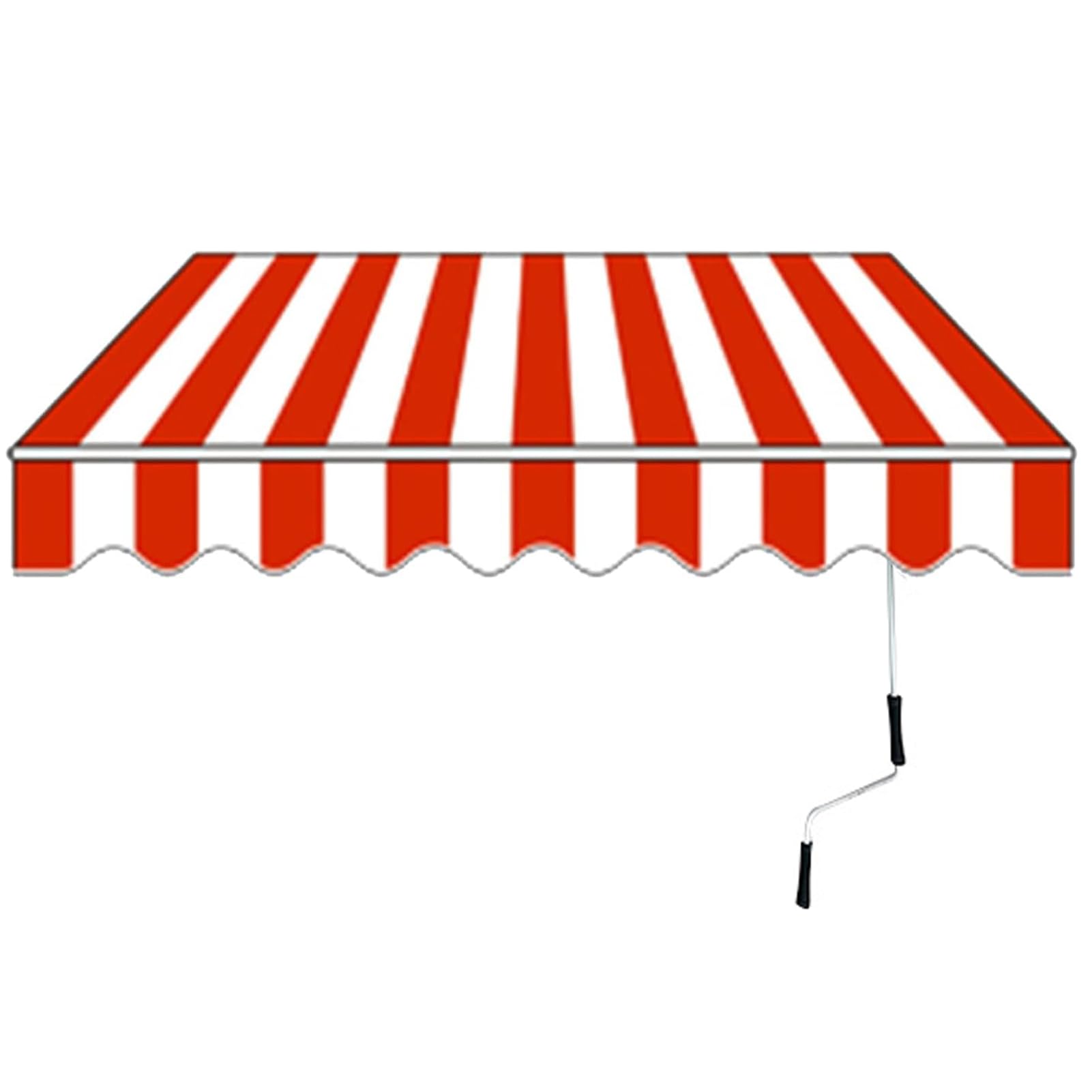 Toldo Manual RetráCtil, 2x1.5/3x2.5/4x3/5x3m, Toldo De Exterior Terraza Enrollable con Manivela Y Marco De Aluminio, ProteccióN UV, Resistente A La Lluvia, para JardíN Puerta Ventana