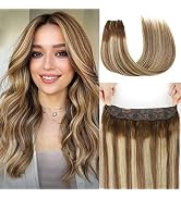 Tinashe Wire Hair Extensions Real Human Hair Straight Hair Extensions 16inch 90g Balayage Chocola...