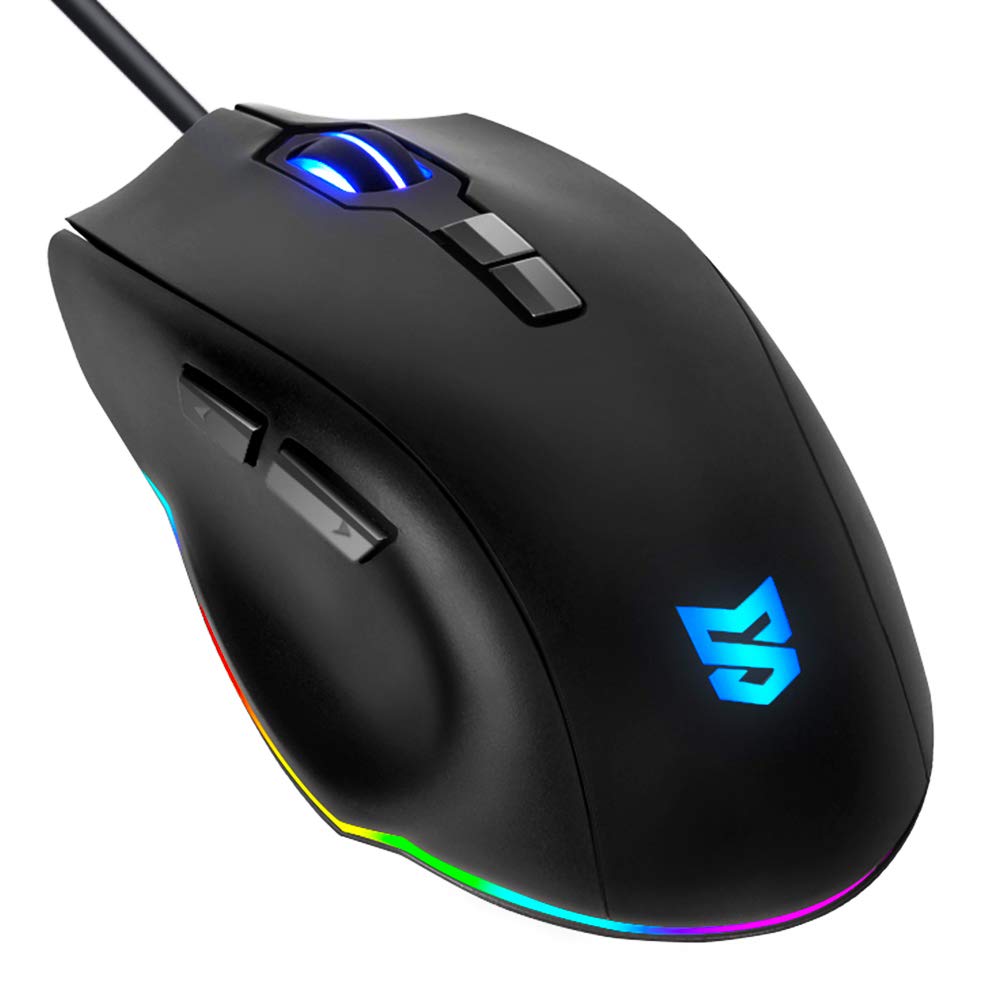 Gaming Mouse Wired, Sunsonny 7 Programmable Buttons RGB Backlit Gaming ...