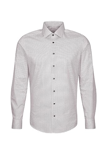 Preisvergleich Produktbild Seidensticker Herren Shaped Fit Langarm Hemd, Hellgrau, 40 EU