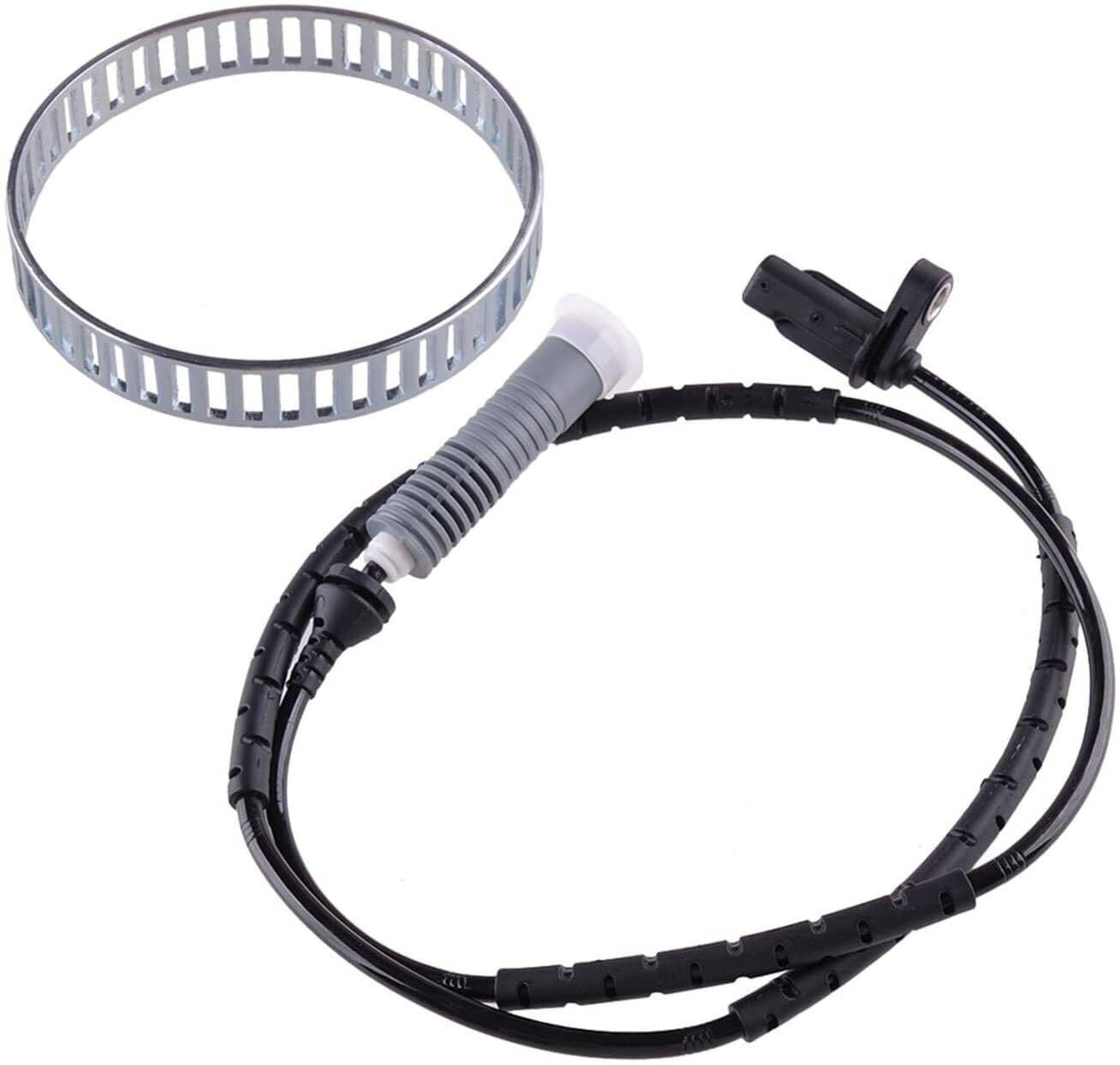 Lot de 2 capteurs ABS de vitesse de roue arrière + 2 anneaux ABS pour BMW Série 1 B1-ER E81 E87 Série 3 E90 E91 E92 Accessoires Accessoires