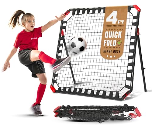 Games Soccer Gifts, Kids & Teens Football Games - Rebounder, Kick-Back Practice Net for Skill Training
