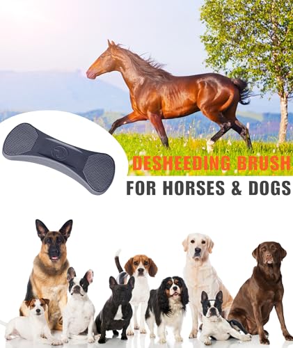 Shedding Blade for Horses Tool - Horse Brush for Deshedding Grooming Bathing, Multi-Functional Rubber Grooming Kit for Horses, Dogs, Cows and Goats(Navy Blue) - Image 6