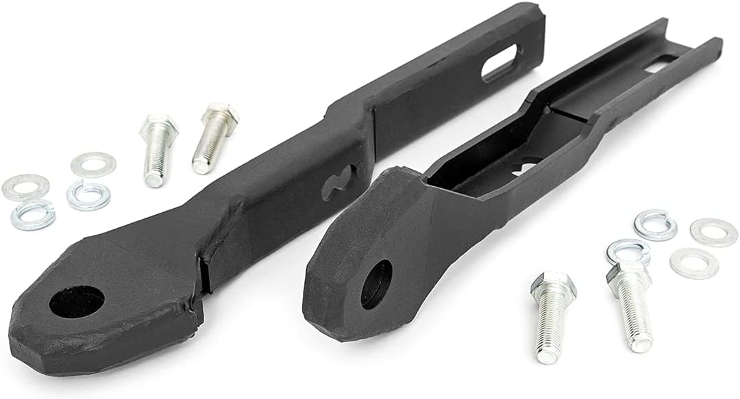 Rough Country Tow Hook Shackle Mounts for 2017-2021 Nissan Titan - RS149,Black