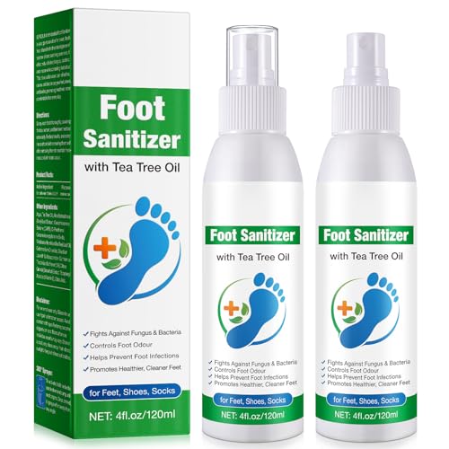 Image of 2PCS Tea Tree Oil Foot Spray, Transparent Foot Spray Refreshing, Natural Tea Tree Oil Spray (120ml /4.06 oz)