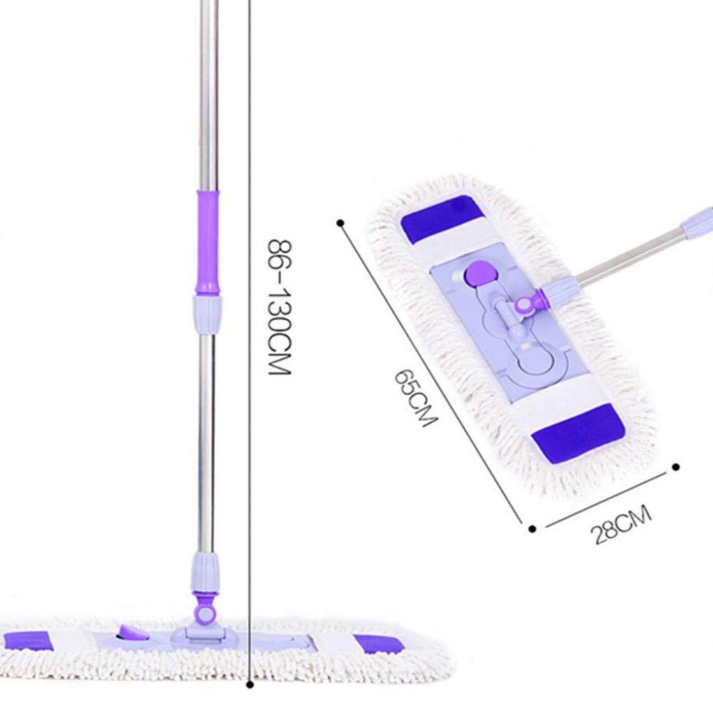 Kit de Limpieza de Suelos, fregona Extensible con toallitas Planas Reutilizables para Limpieza en seco y húmedo de Todo Tipo de Suelos Vision
