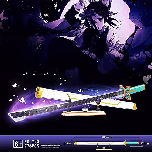 Samurai Sword Model Bauklötze 778 Pcs Schmetterlings-Ninja Bausatz Klemmblöcke Anime Black Samurai Ninja Sword Mit… – Bild 4