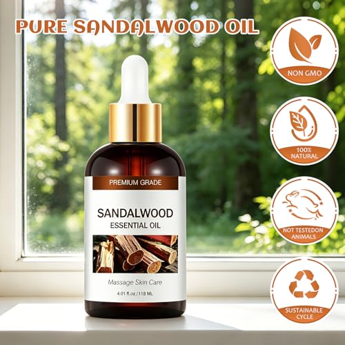 Aceite Esencial de Sándalo 100% Natural para Aromaterapia 4 Fl Oz miniatura 5