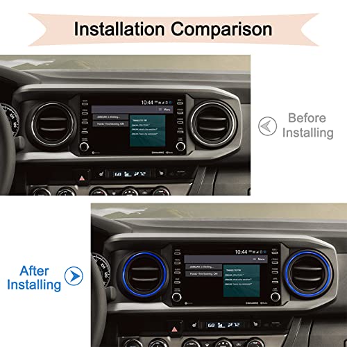 Image of JDMCAR AC Vent Trim Aluminum Alloy Ring 4PCS for 2016-2022 Toyota Tacoma