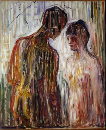 Pintura de Amor y Psique de Edvard Munch en lienzo de alta fidelidad de 60x90cm