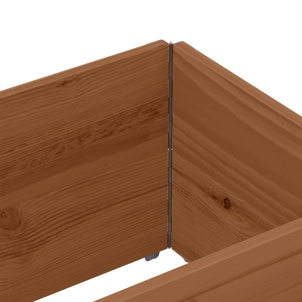 Paletten-Aufsatzrahmen aus massivem Kiefernholz Braun 150x50 cm 2 Stück stapelbar mit verzinkten Scharnieren für Lager, Transport, Logistik und Ladungssicherung im Industrieeinsatz