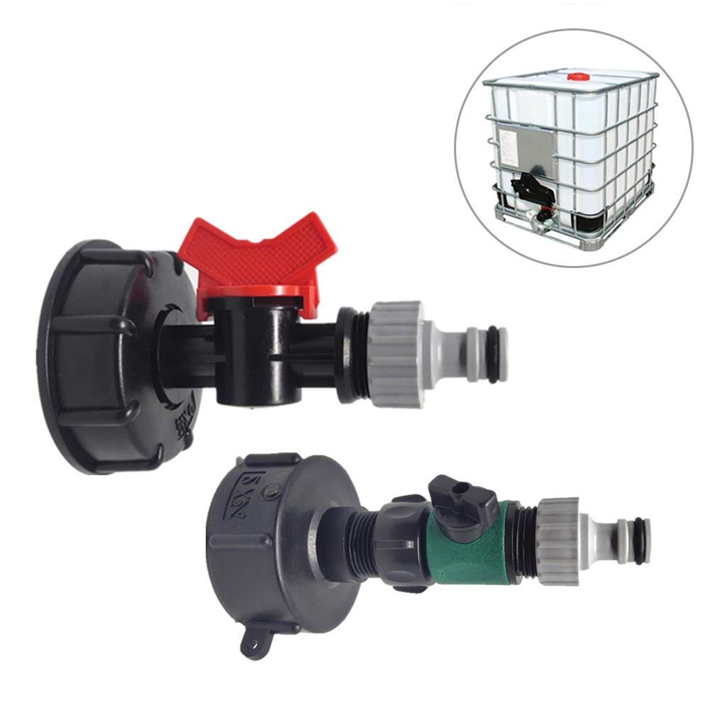 Connettore Plastica Per IBC Bidone Raccolta Acqua Piovana Adattatore IBC Per Serbatoi Acqua - Attacco S60X6, Uscite 20/25/32 Mm Adattatore Serbatoio IBC Acqua S60X6 Uscite Multiple Adattatore S60X6